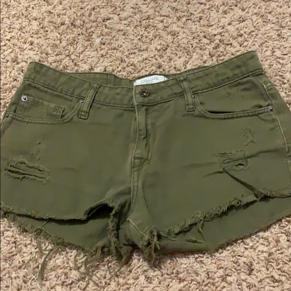 Olive green shorts